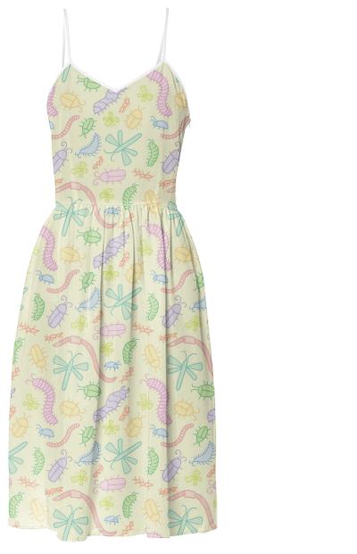 Pastel Bug Summer Dress