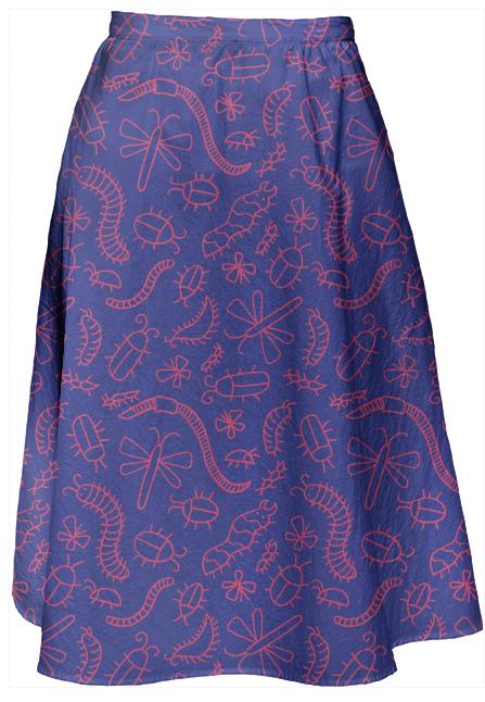 Purple Bug Midi Skirt