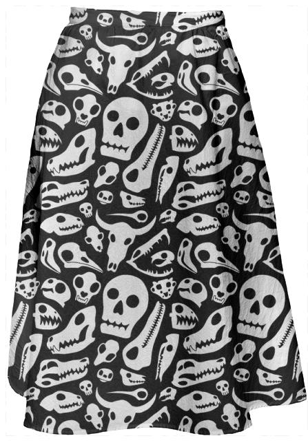 Skull Midi Skirt