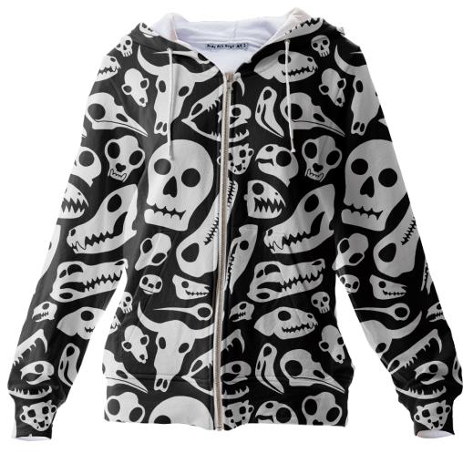 Skull Zip Hoodie