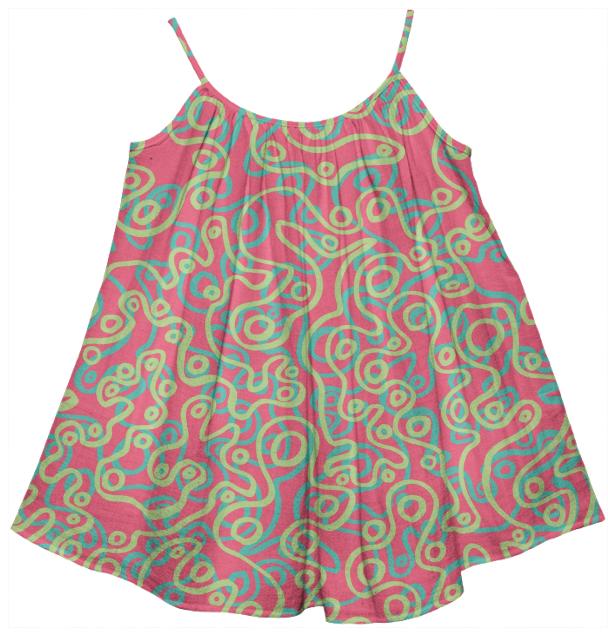 Neon Bubble Kids Tent Dress