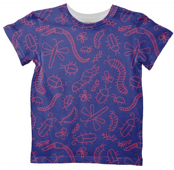 Purple Bug Kids Tshirt