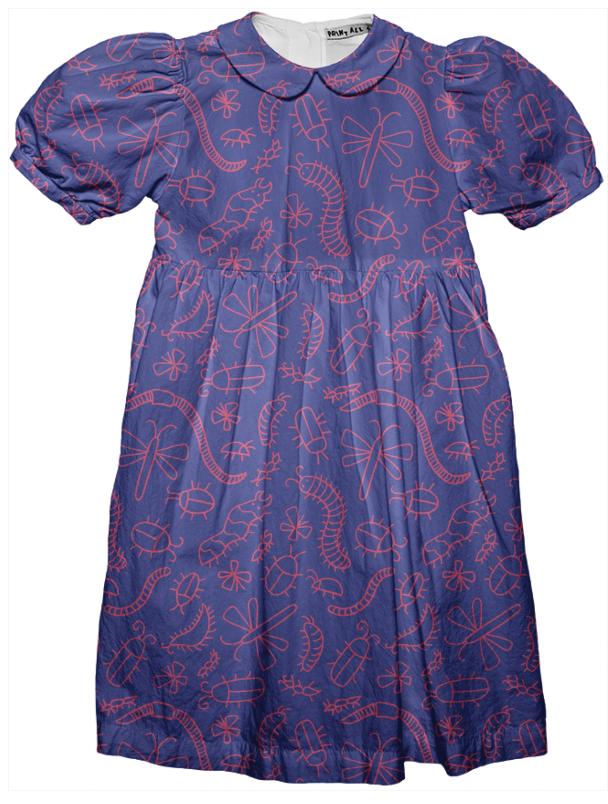 Purple Bug Kids Party Dress