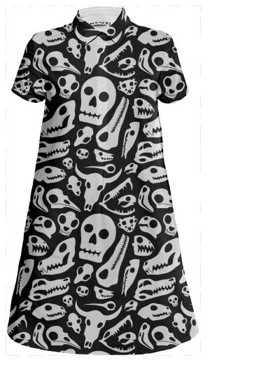 Skull Mini Shirt Dress