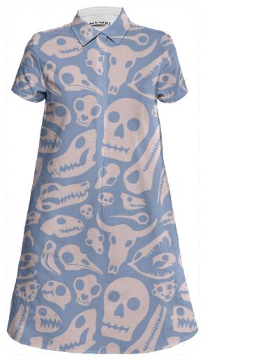 Soft Skulls Mini Shirt Dress