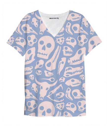 Soft Skulls V Neck Shirt
