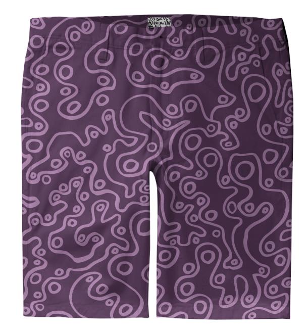 Purple Bubble Trouser Shorts