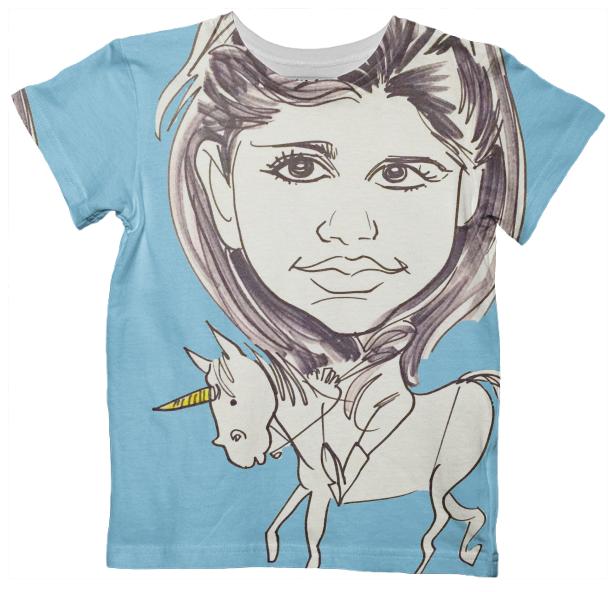 unicorn blue t shirt