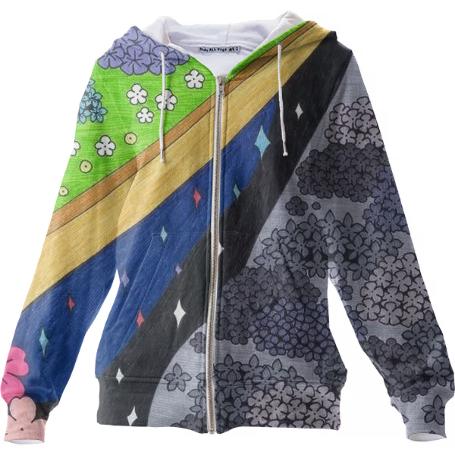 Above the Sky Zip Up Hoodie