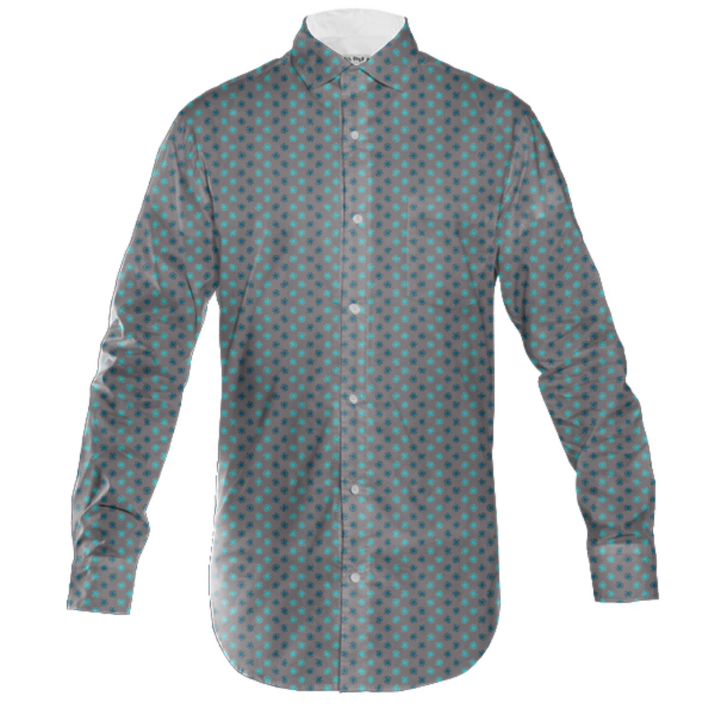 Abstract Dots Explosion 4 Mens Button Down