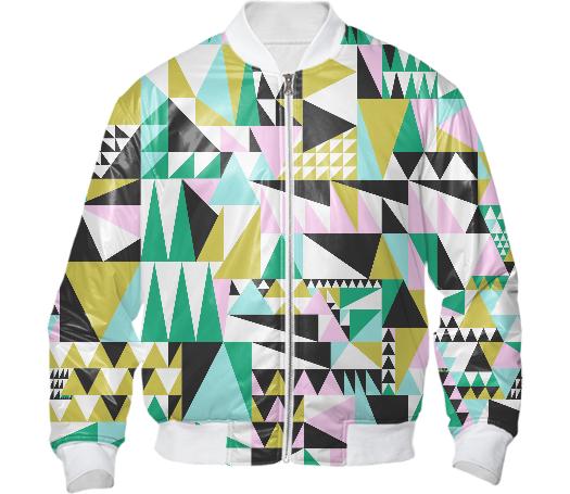 Geomotric bomber jacket
