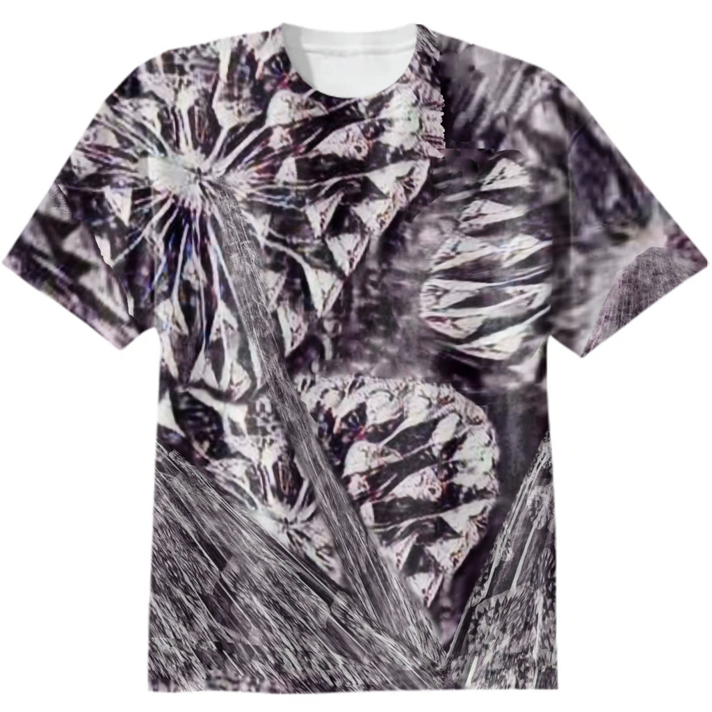 giant dandelions, triangular dandelions, crazy, monochrome, minimalism, purple, white