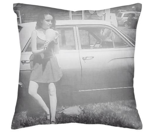 vintage photo pillow