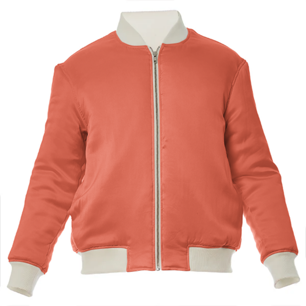 color tomato VP silk bomber jacket