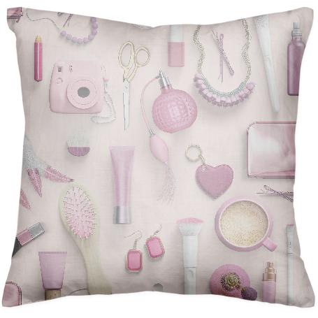 Pink Vanity Table Pillow