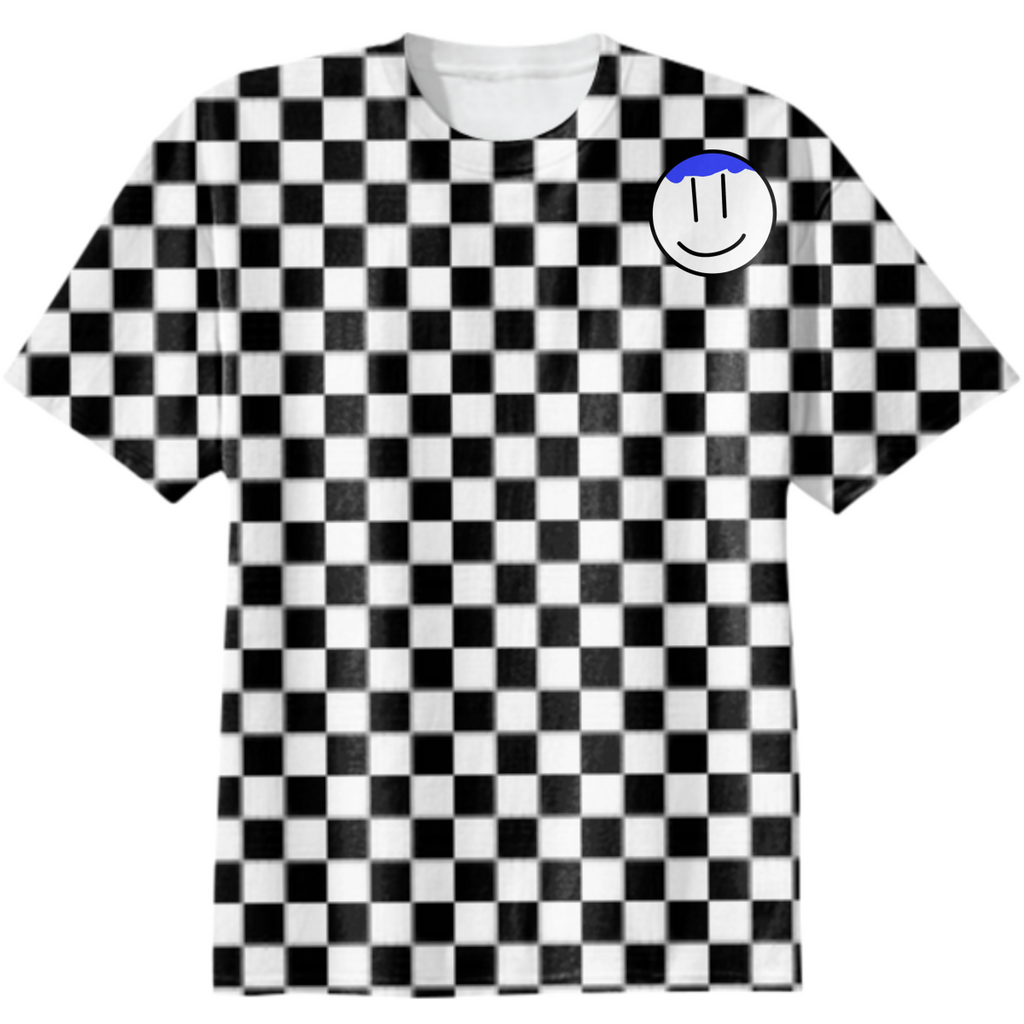 Checkered “Stay Positive” T-shirt
