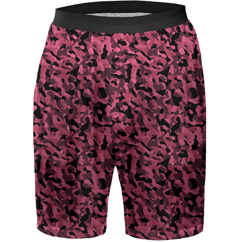 Pink and Black Camo Camouflage Pattern Boxer Shorts