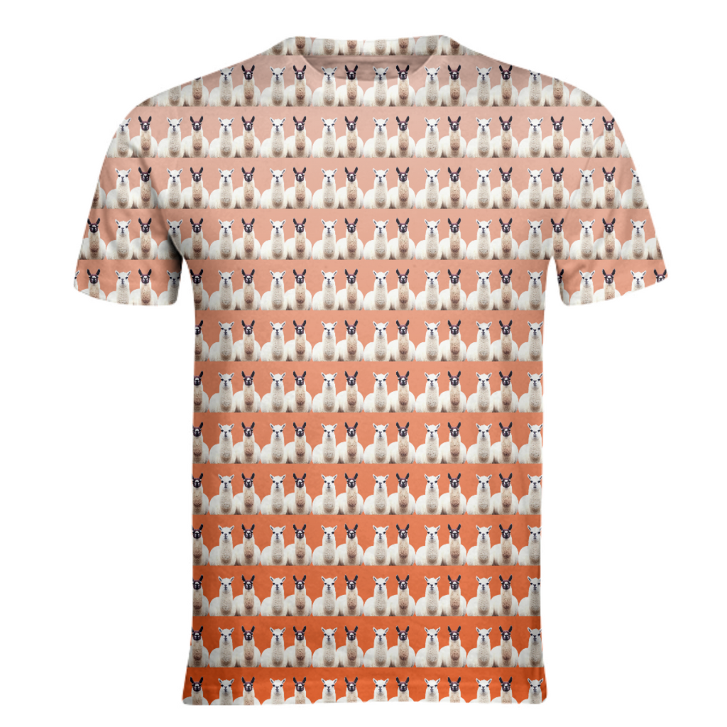 Llamas Geometric Orange