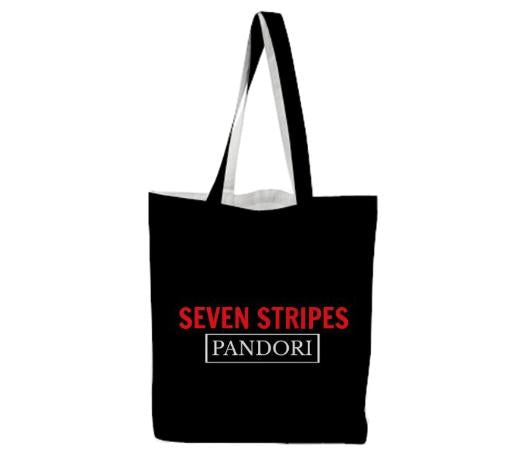Seven Stripes Tote Bag Black