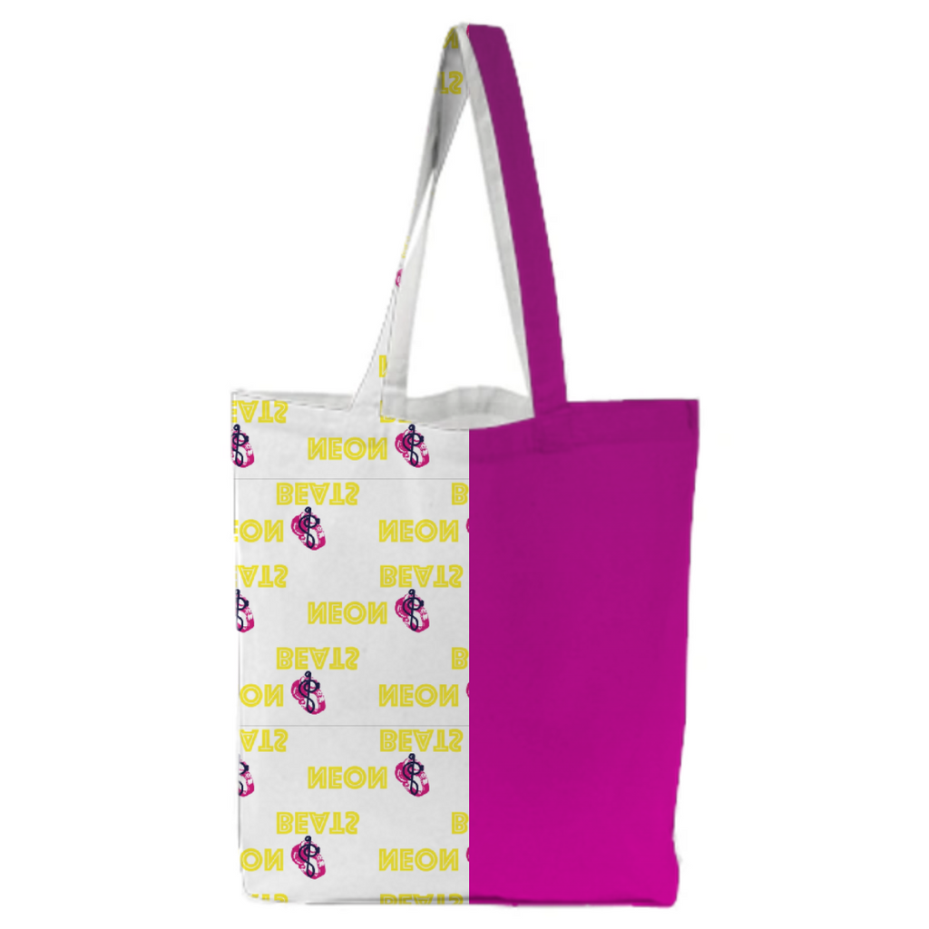 neon beats tote bag