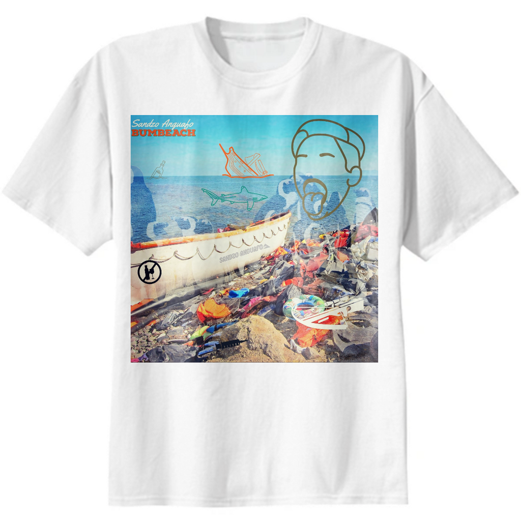 Sandzo Anguafo BUM BEACH mood white tee