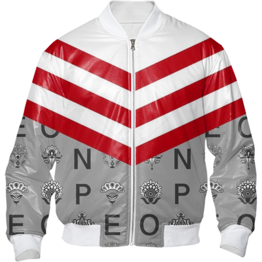 OPEN LABEL CLASSIC PRINT BOMBER