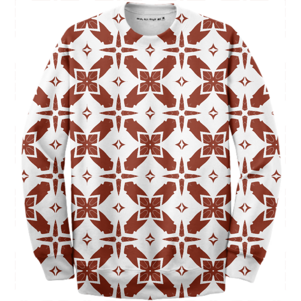 Maroon and White Geometric