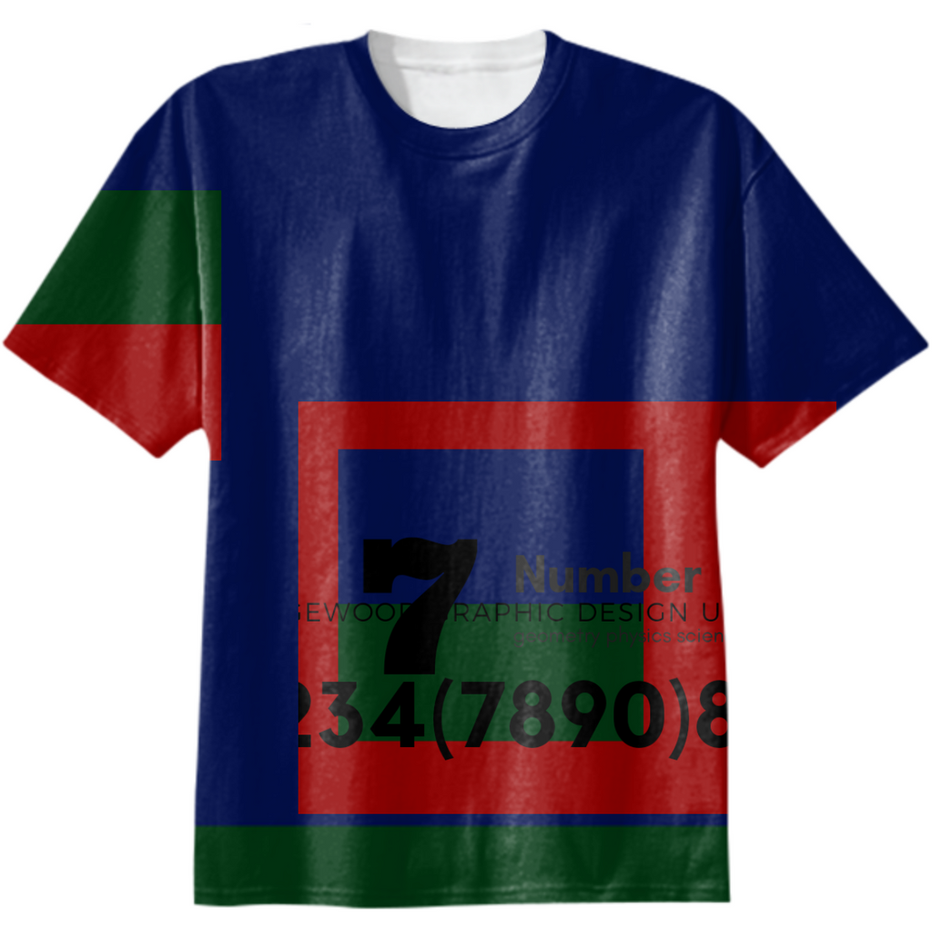 Number 7 tshirt red green blue