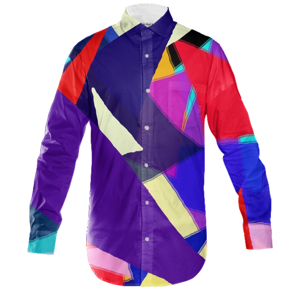 Triangles Abstract Mens Button Down
