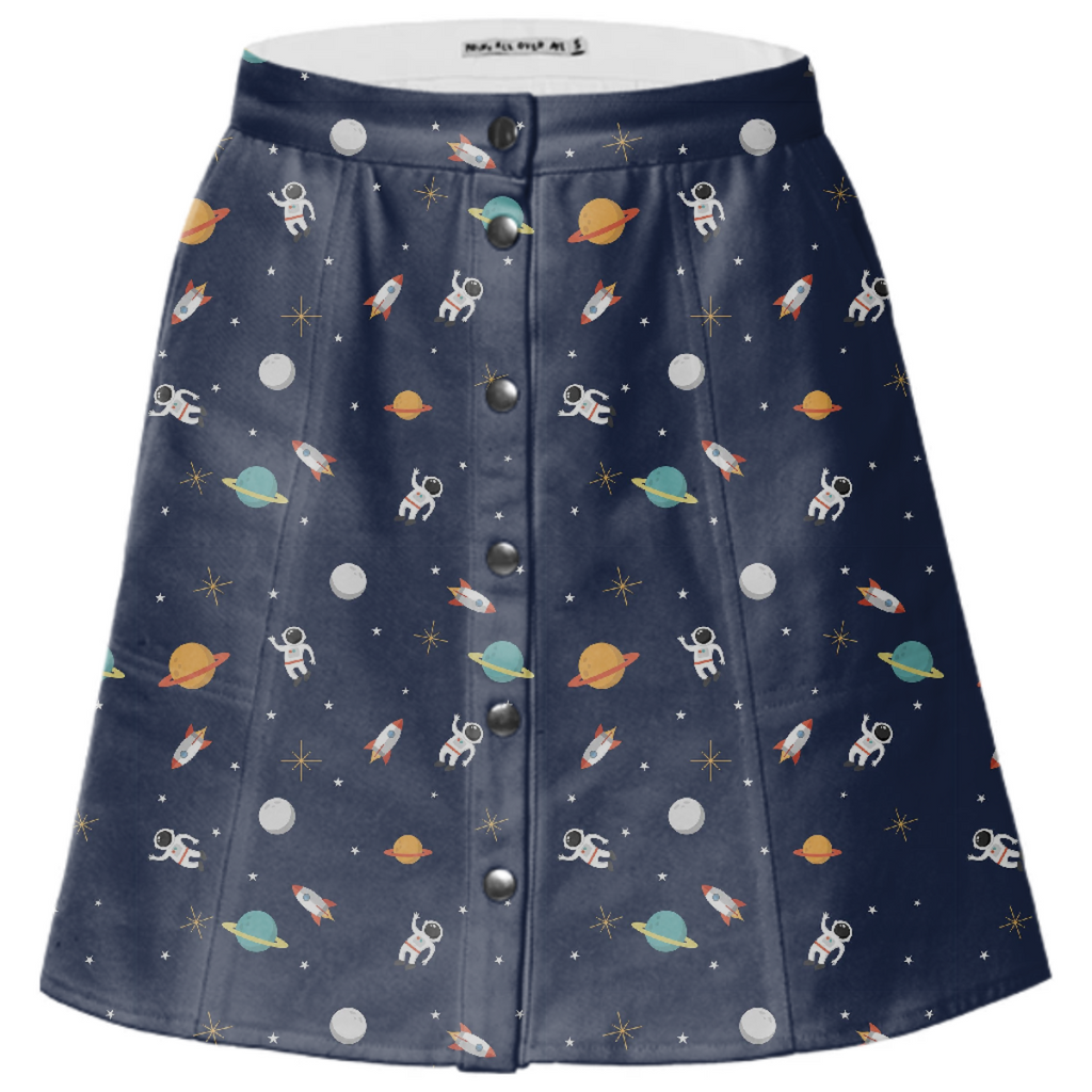Space sci-fi mini skirt
