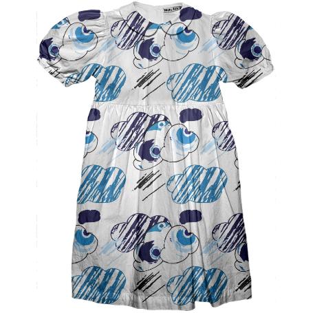 Girl party dress Cloudy and rainy