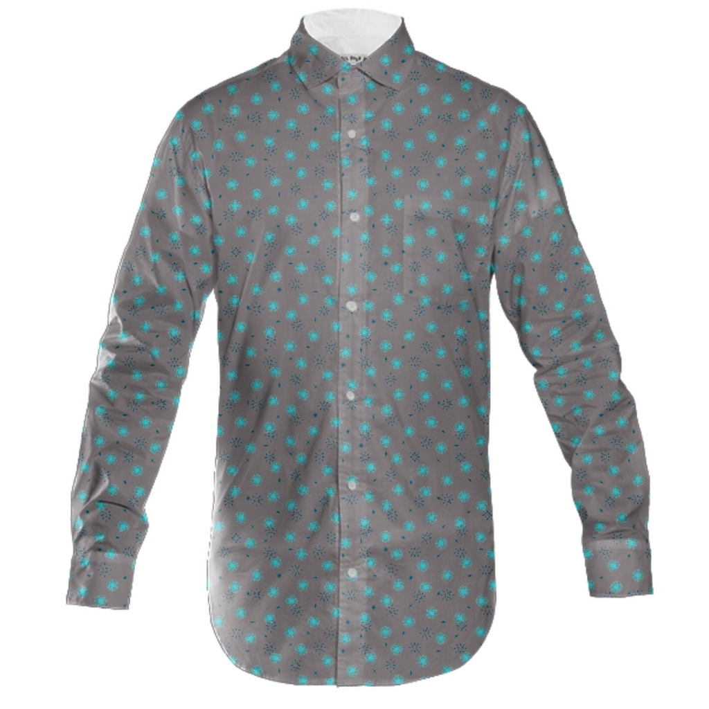 Abstract Dots Explosion 3 Mens Button Down