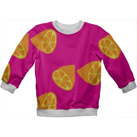 Lemons pink kids sweatshirt
