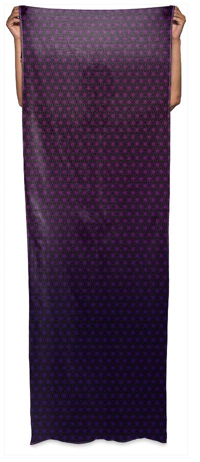 Ombre Purple Asanoha Long Scarf