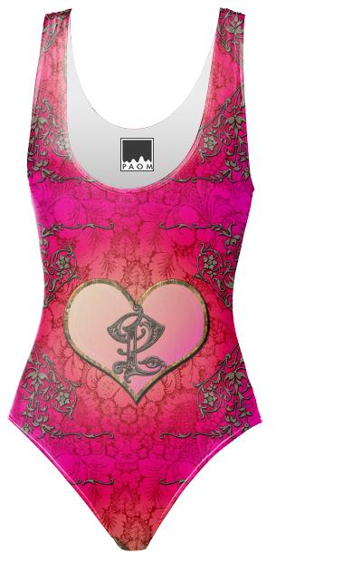 Love heart with floral elements