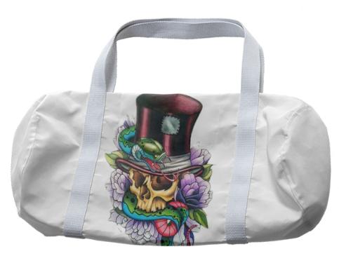 Skull with Top Hat Bag