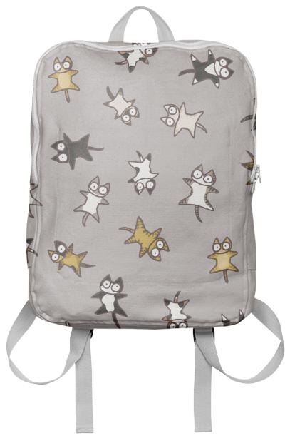 Lots of Cats Beige gray Backpack