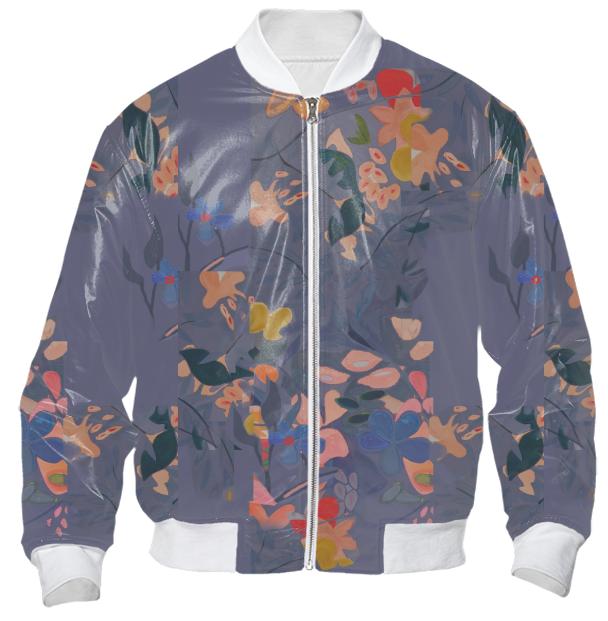 Layered Floral Bomber Jacket