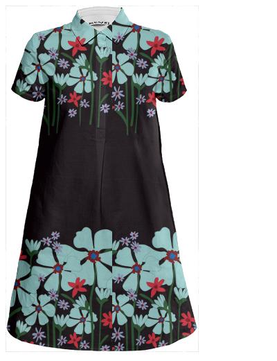 flowerfritz mini shirt dress