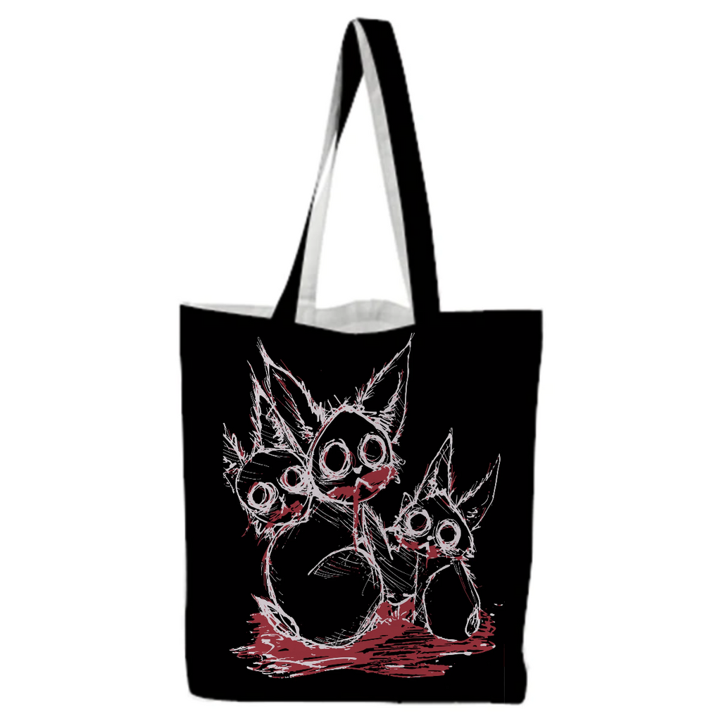 Creepy cute bunnies bloody killers tote bag