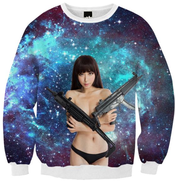 Girl in Space Ribbed Sweatshirt