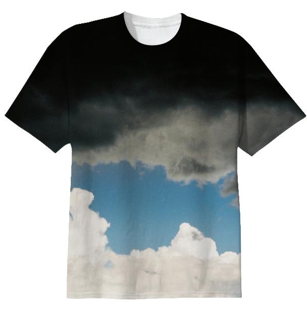 Black and White Clouds T shirt