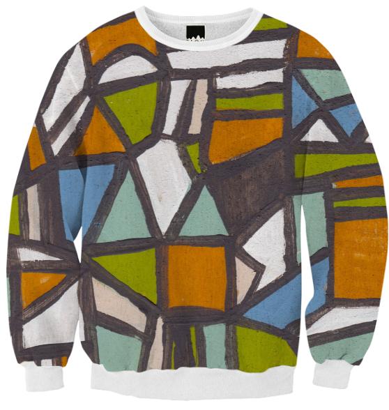 Tangerine Puzzle Crewneck