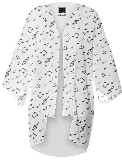 Music Notes Kimono