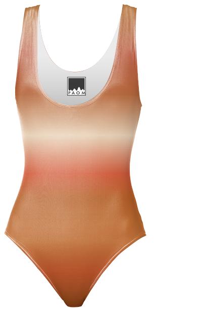 PEaches and Chocolate one piece swimsuit