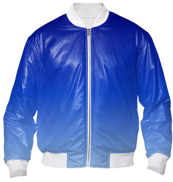 Blue Fade Bomber Jacket