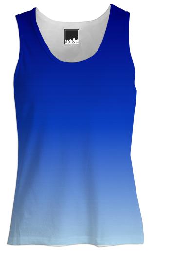 Blue Fade Tank Top Women