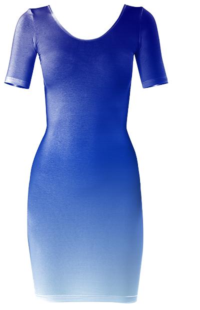 Blue Fade Bodycon Dress