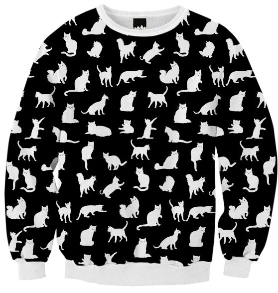 Cat Pattern Sweatshirt