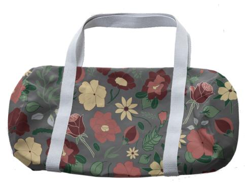 Medium Print Floral Duffal Bag